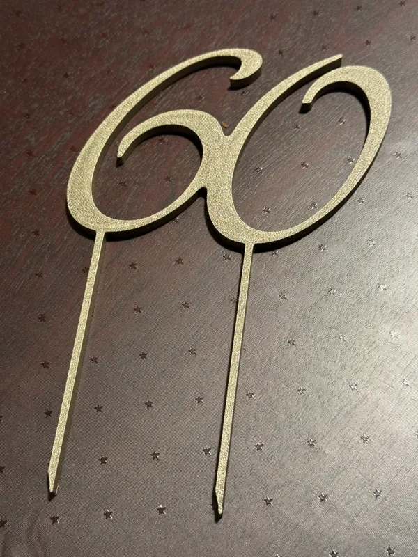 Topper de gâteau '60 ans'