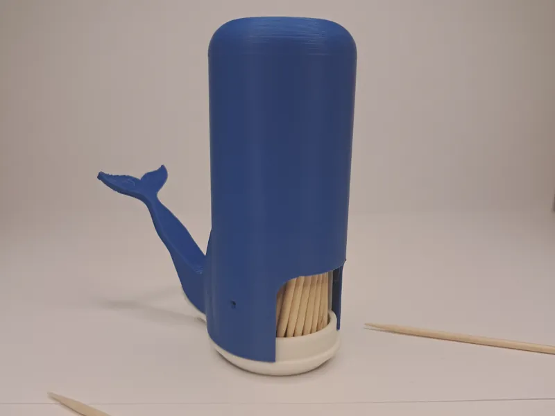 Whale toothpick holder