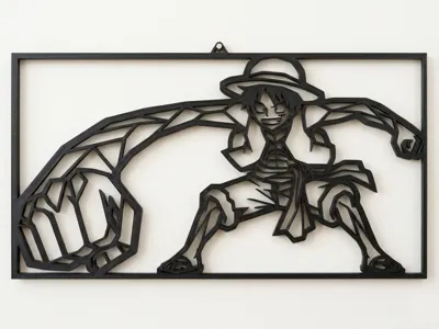 Luffy One Piece wall art 2D