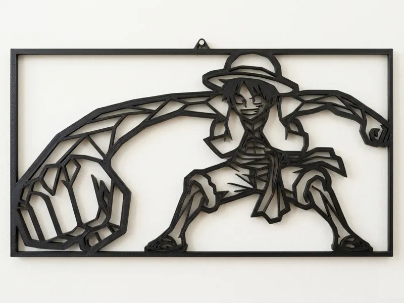Luffy One Piece wall art 2D