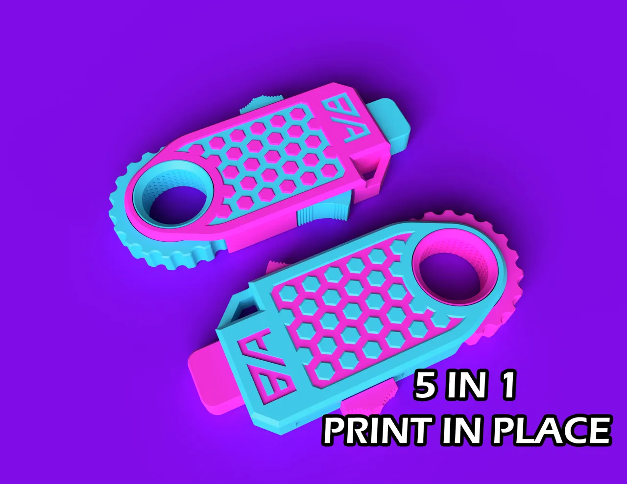 Alpha Fidget- 5 in 1 Print in Place Fidget Toy view 2