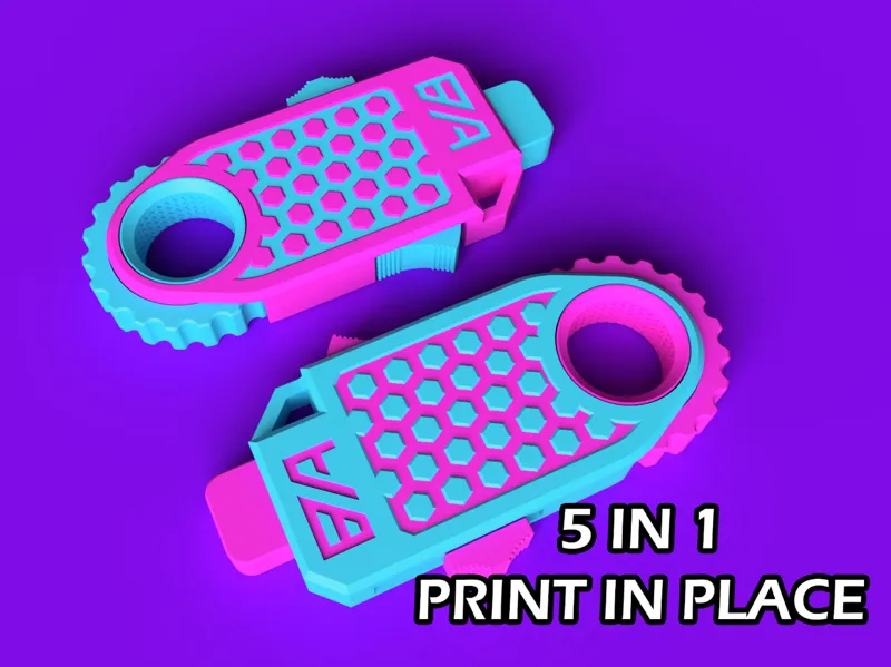 Alpha Fidget- 5 in 1 Print in Place Fidget Toy