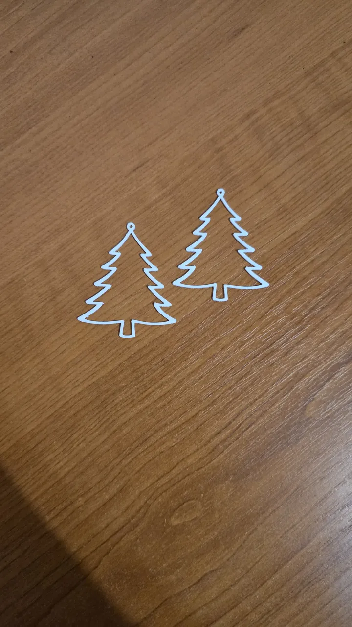 Christmas Tree Outline Earrings view 3
