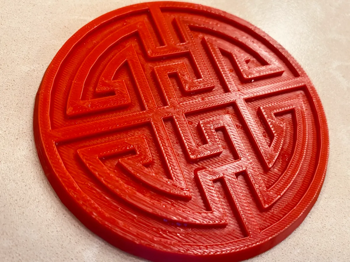 Dessous de verre porte-bonheur au motif chinois
