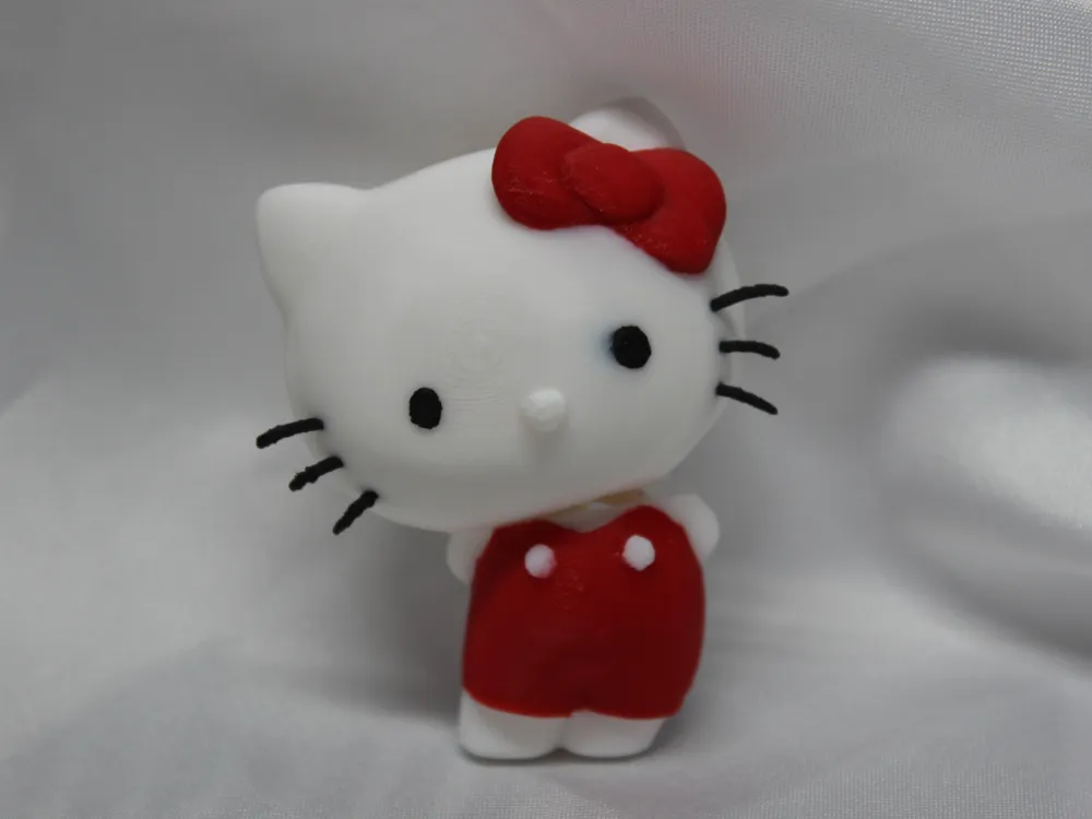 Hello Kitty Flexi and Rigid Keychain (Multicolor) - Free 3D Print Model ...