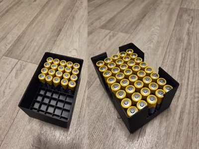 Gridfinity 3x2 Battery box AA stackable