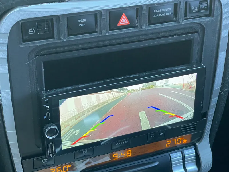 Cayenne 957 centre console trim for 2 din headunit