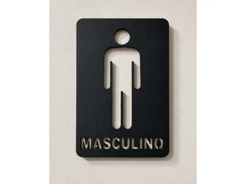 Placa de Identificação Banheiro Masculino - v2