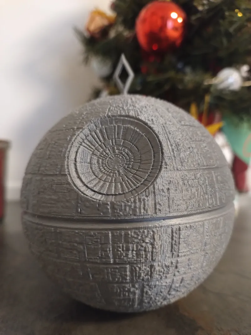 Christmas Ornament Baubles - Death Star (detailed & downscaled)