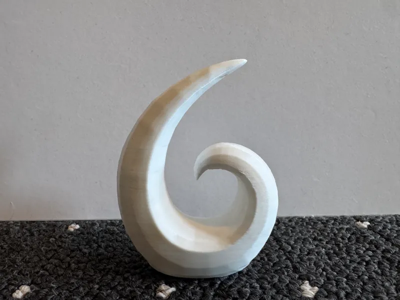 Abstract Ocean Wave Sculpture – Minimalist Decor