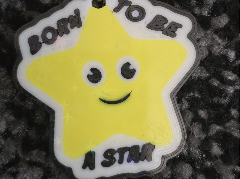 BORN TO BE A STAR KEYCHAIN