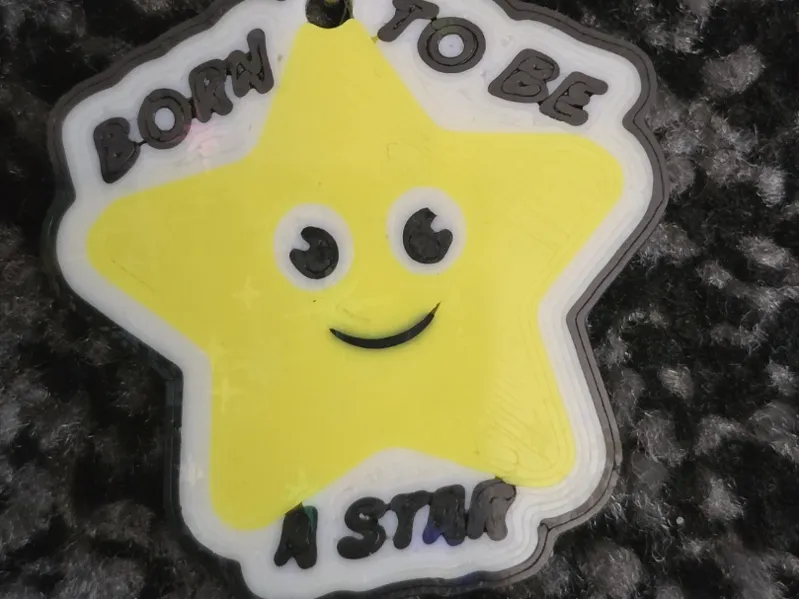 BORN TO BE A STAR KEYCHAIN