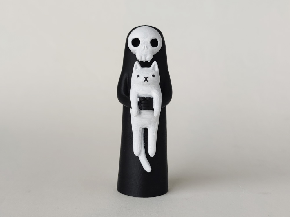 Miniatura 6 do modelo 3D 死神撸猫（已分件）