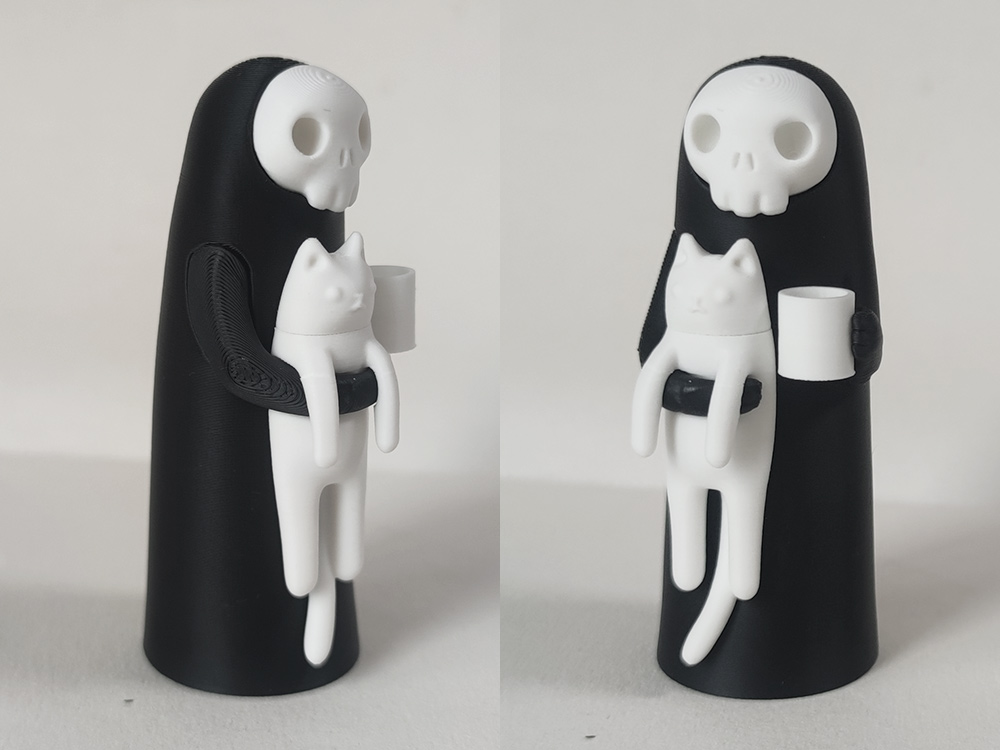 Miniatura 1 do modelo 3D 死神撸猫（已分件）