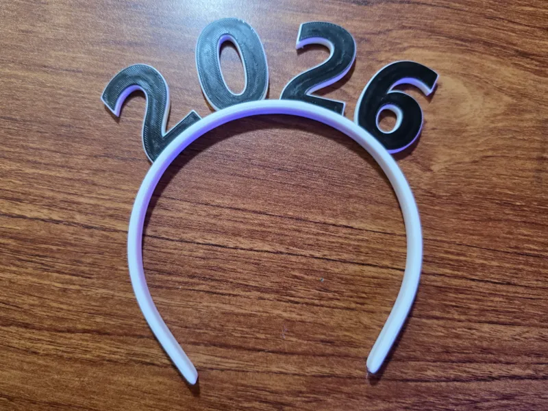 2026 New Year headband or hair band without ears