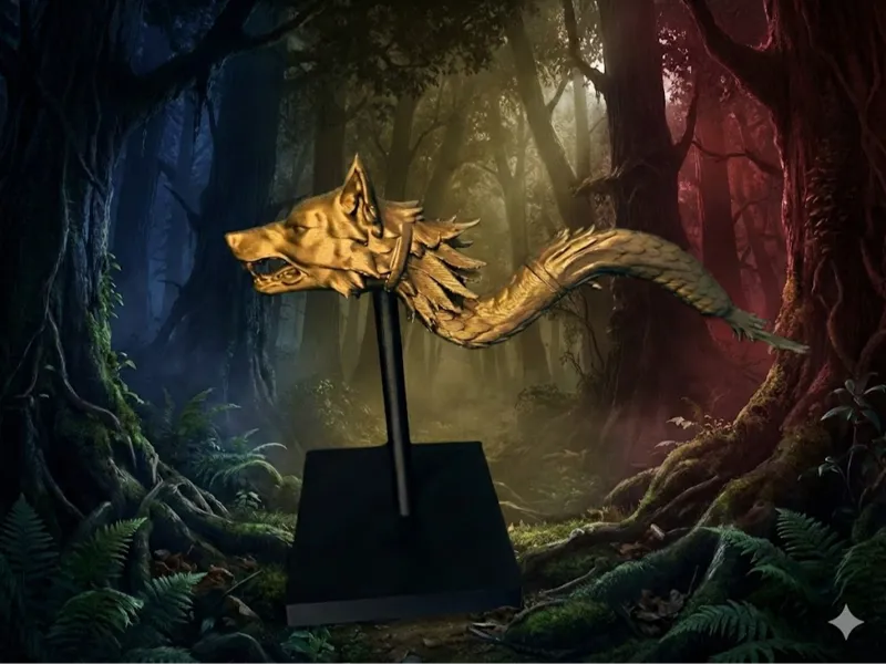 Dacian Draco Wolf Dragon Statue - Lupul Dacic