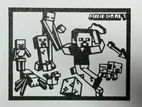 Silhouette Minecraft, déco murale — photo 2