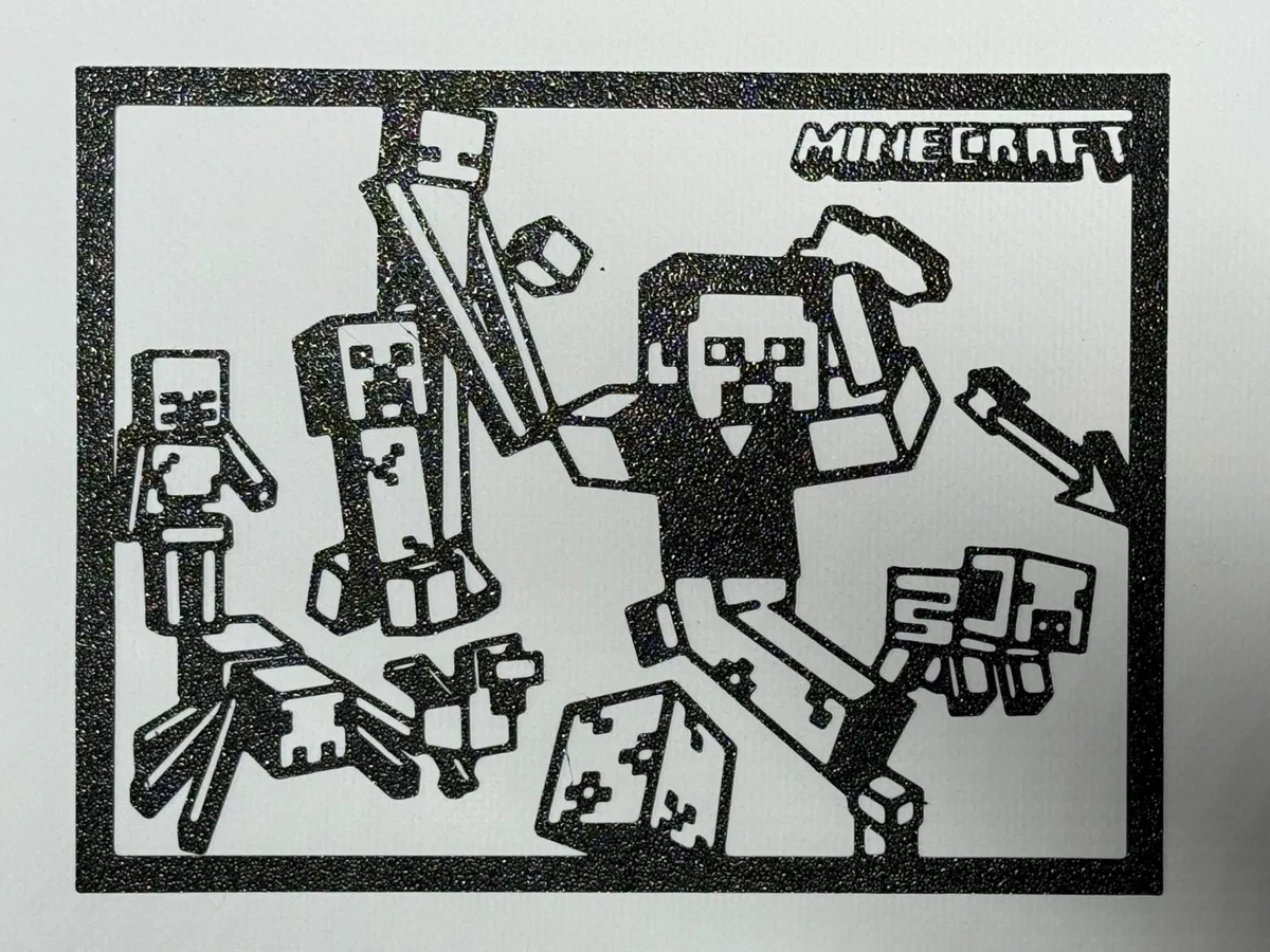 Silhouette Minecraft, déco murale