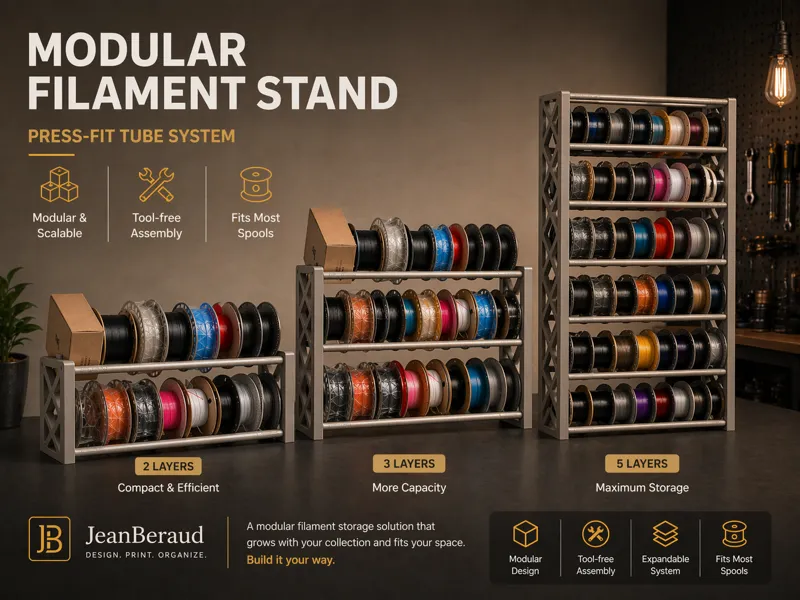 Modular Filament Stand – Press-Fit tube system