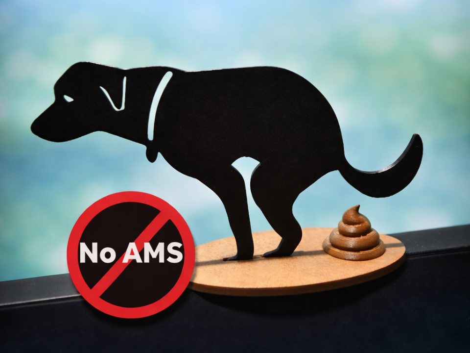 Hund beim Geschäft –lustige Dekofigur Haufen NoAMS