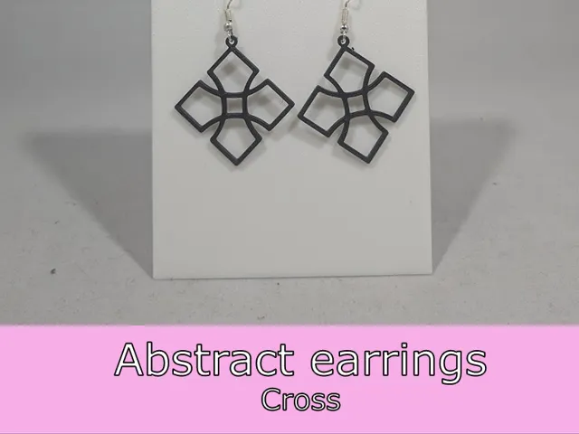 Abstract earrings - cross