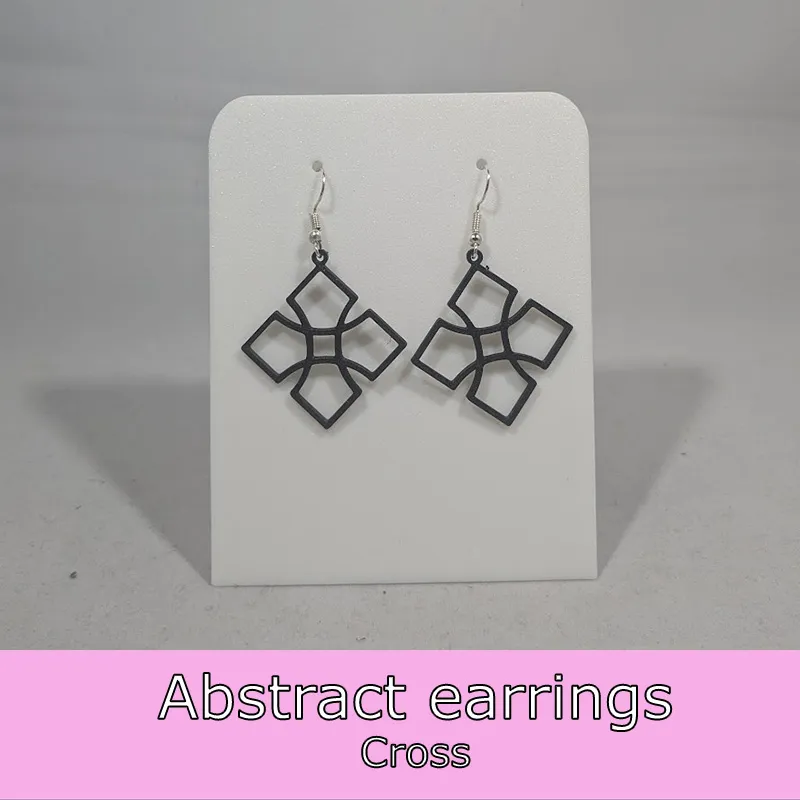 Abstract earrings - cross view 2