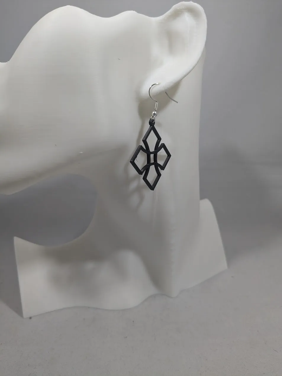Abstract earrings - cross view 3