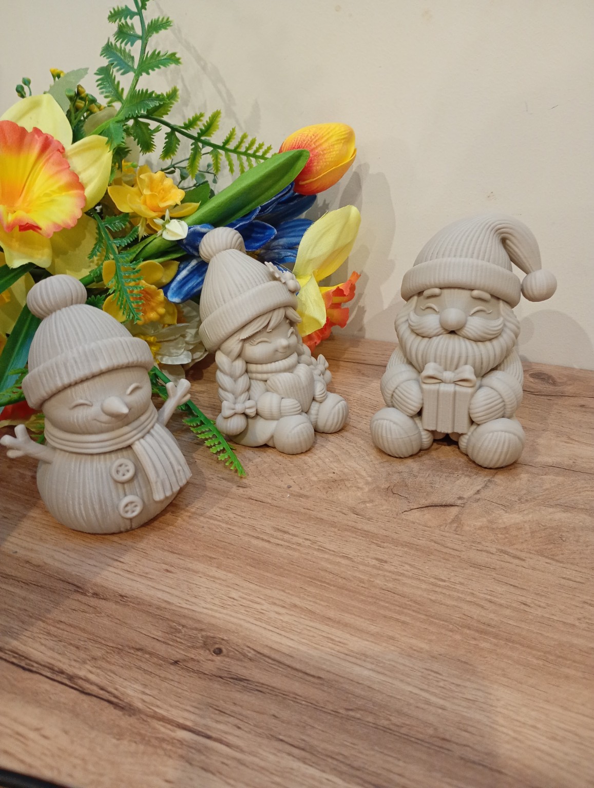 Christmas 3D Figures – Gnome, Santa & Snowman - 1