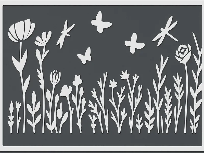 Flower Stencil - Baking - Cooking - Drawing