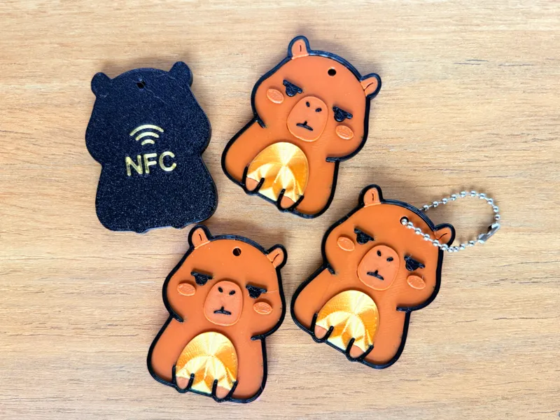 Annoyed Capybara NFC Keychain