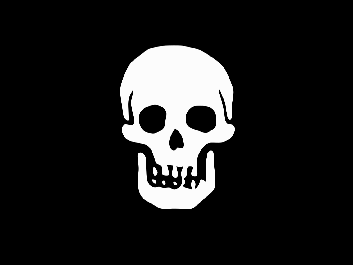 Death's head flag coaster - multicolor