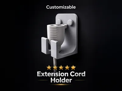 ★ Heavy-Duty Extension Cord Wall Hook - No Support