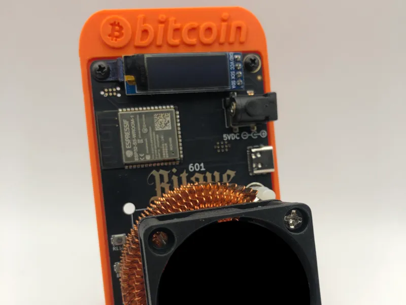 Bitaxe Flush Mount Stand - Raised Logo
