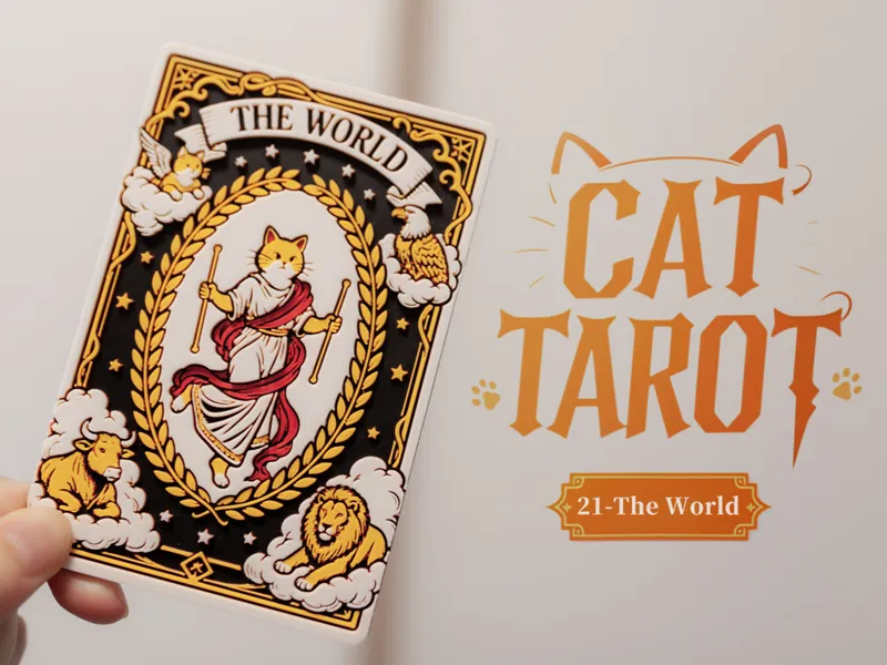 Cat tarot-21-The World