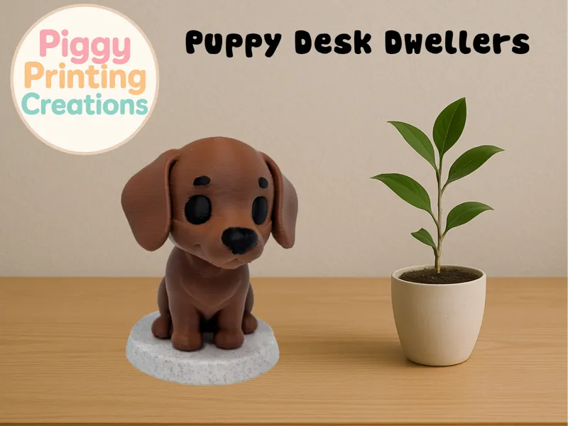 Piggy Printing Creations - Puppy Desk Dwellers