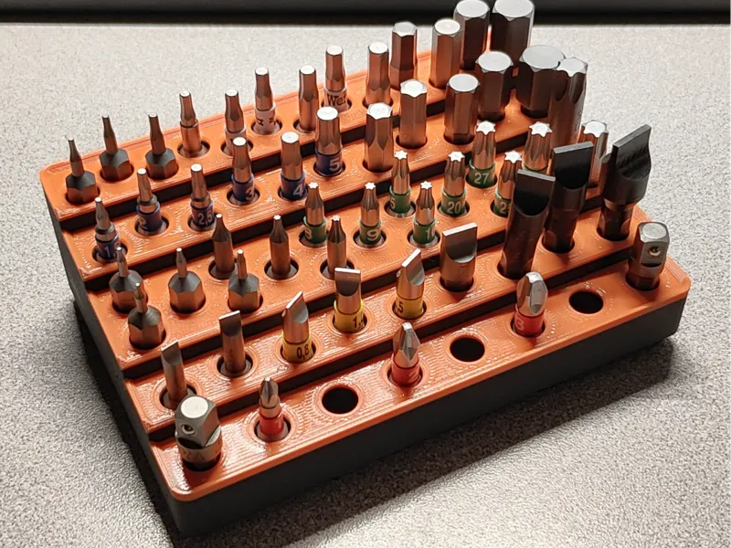 Bit Tray - Hex Bits (1/4") - Gridfinity