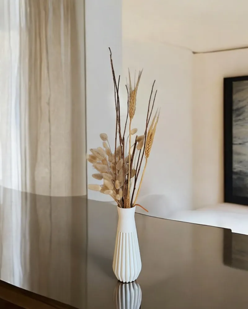 Vase design à ligne verticale