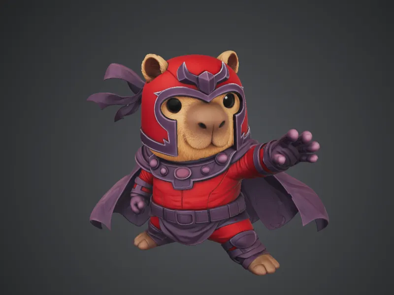 Capybara Magneto – Marvel Inspired Capybara Figure