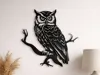 Ornamento decorativo a forma di gufo, design in legno fatto a mano, regalo da collezione