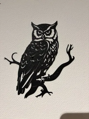 Ornamento decorativo a forma di gufo, design in legno fatto a mano, regalo da collezione