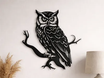 Ornamento decorativo a forma di gufo, design in legno fatto a mano, regalo da collezione