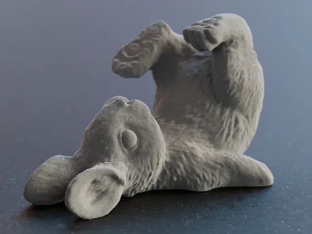 Cute easter Bunny Rabbit lying on back sculpture / Süßer Osterhase auf dem Rücken