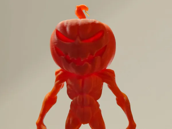Figurine citrouille menaçante d'Halloween