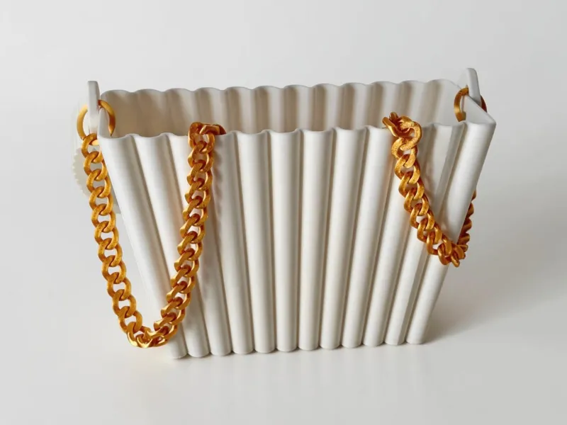 Plissé Clutch Bag