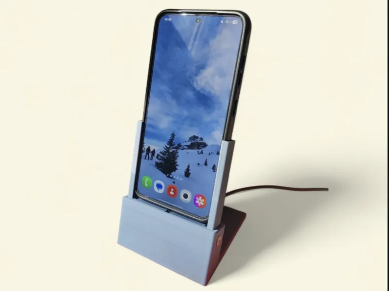 Socle de charge Samsung S25 coque 75mm l/10,6mm ep