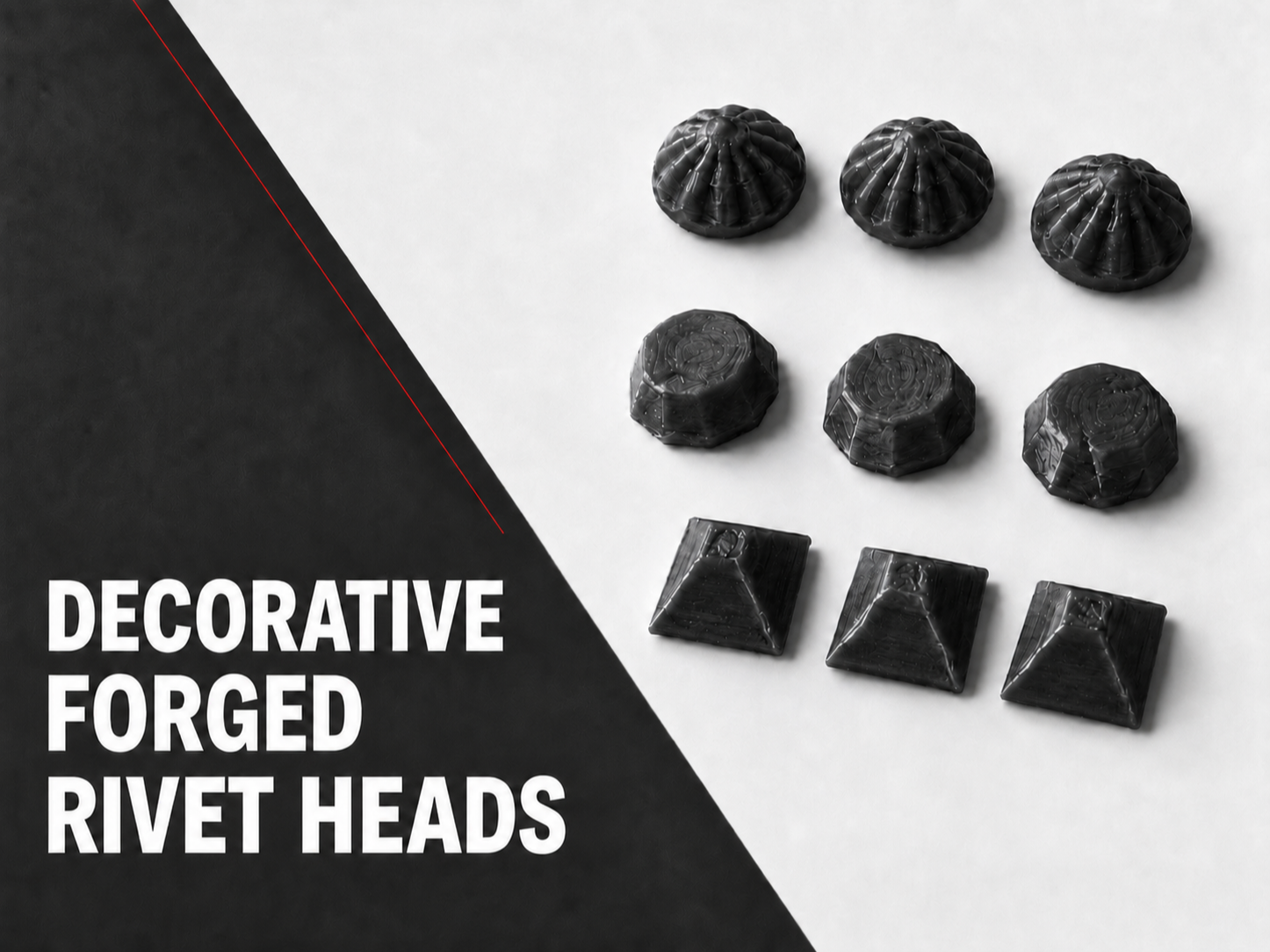 Decorative Forged Rivet Heads