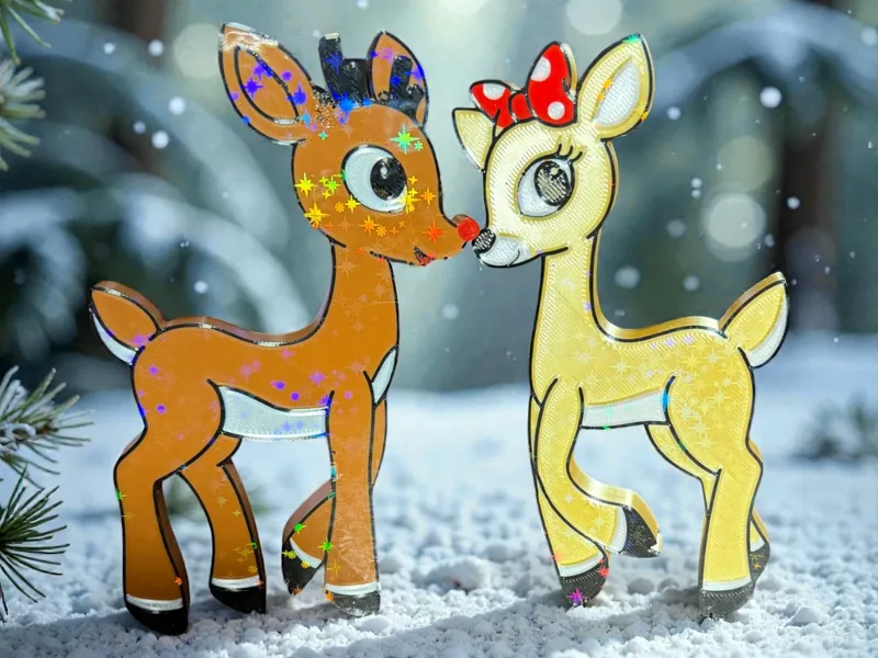Rudolph & Clarise figurines 