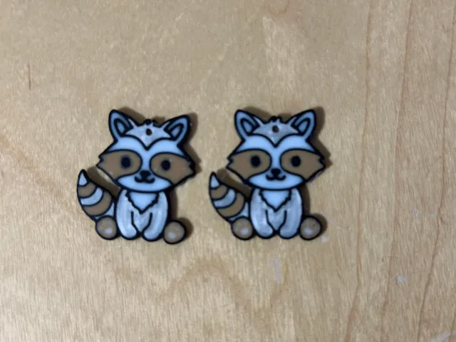 Racoon earrings