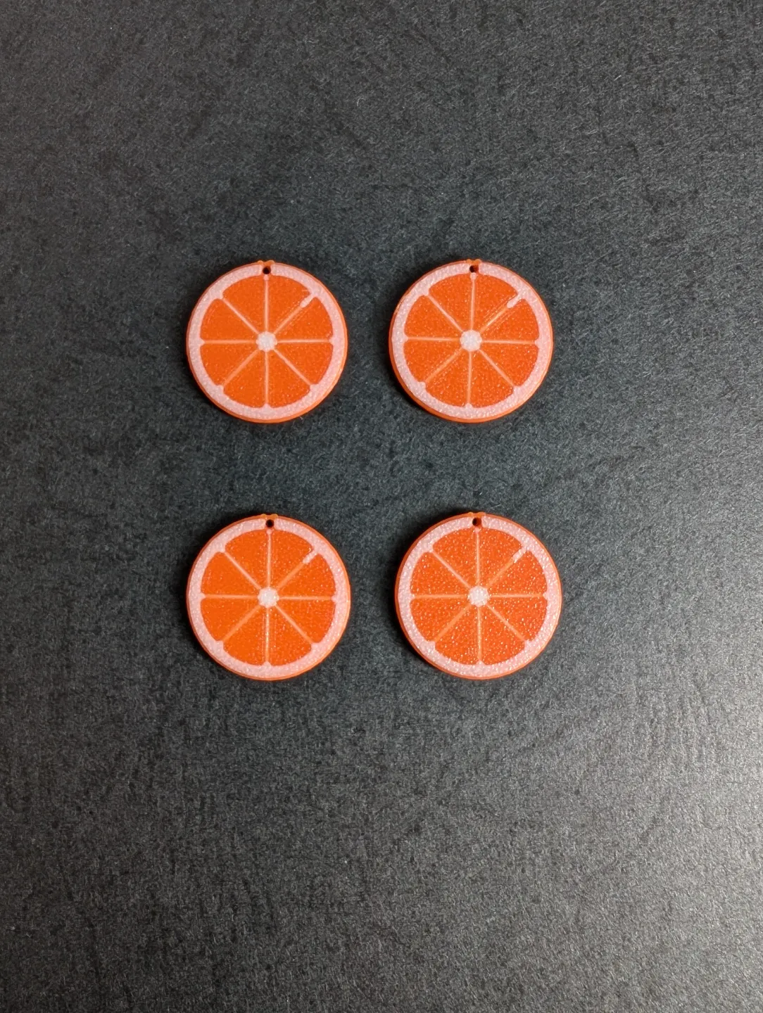 Orange earrings Fruit Collection "La naranja" view 3