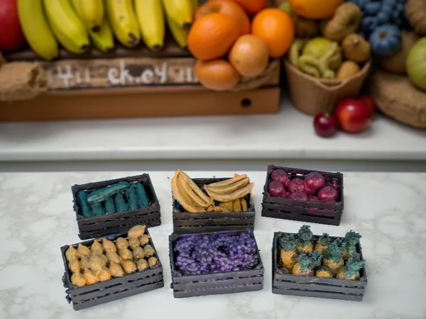 Paniers de fruits détaillés